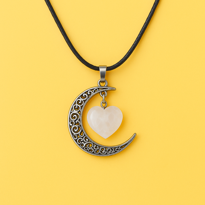 Collier Cœur Cristal de Lune