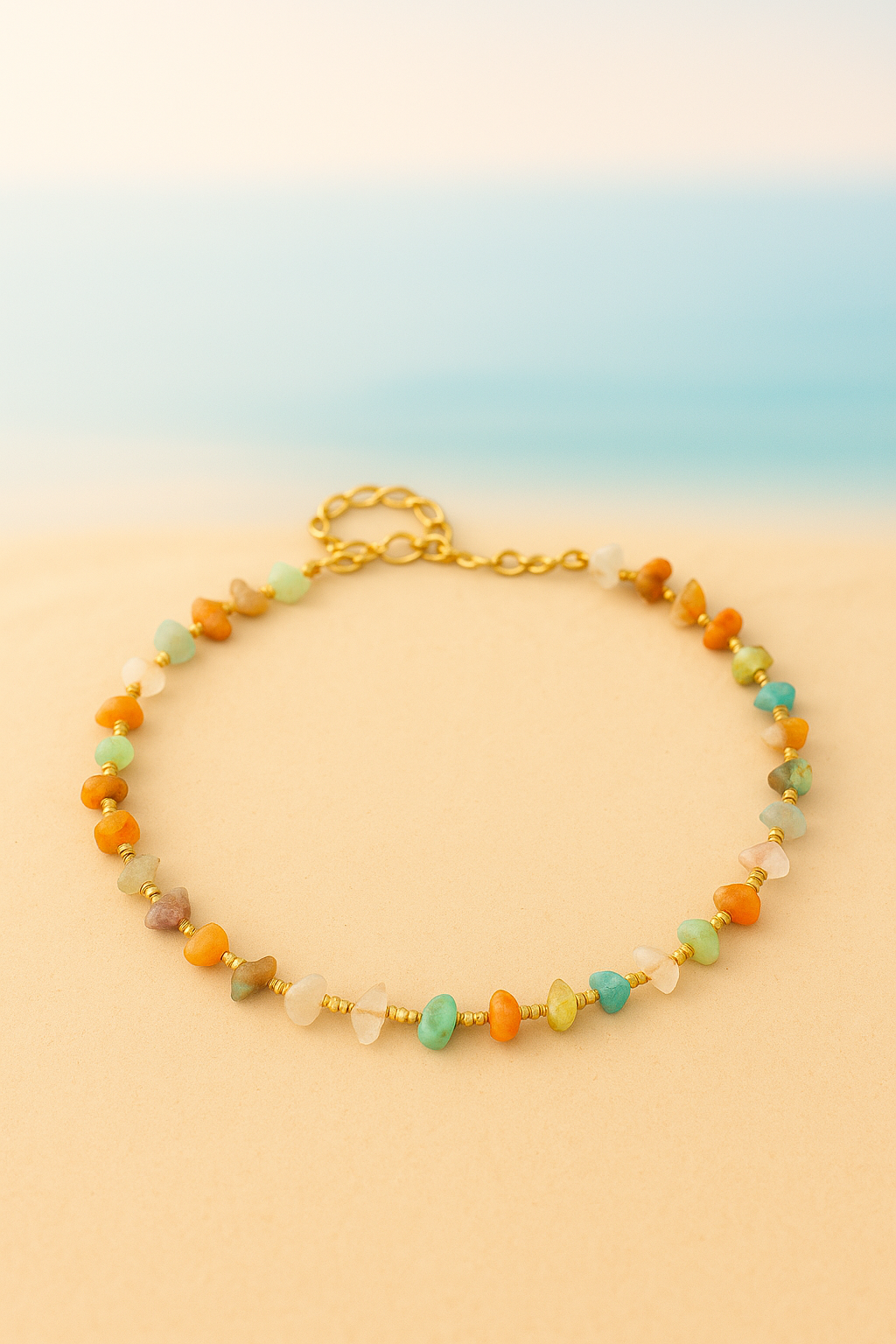 Collier "Éclats de Plage" en Pierres Naturelles