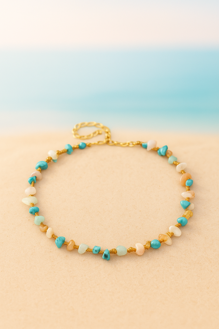 Collier "Éclats de Plage" en Pierres Naturelles