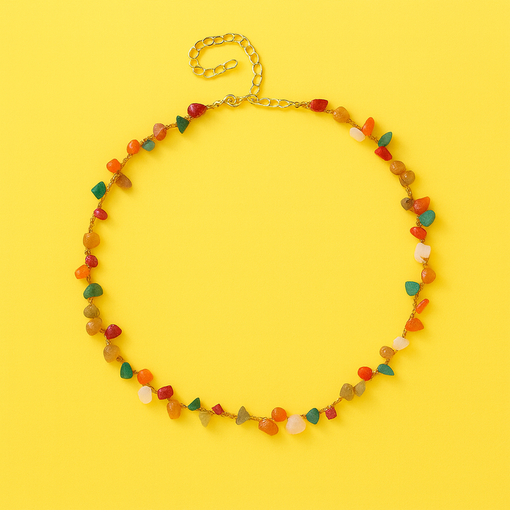 Collier "Éclats de Plage" en Pierres Naturelles