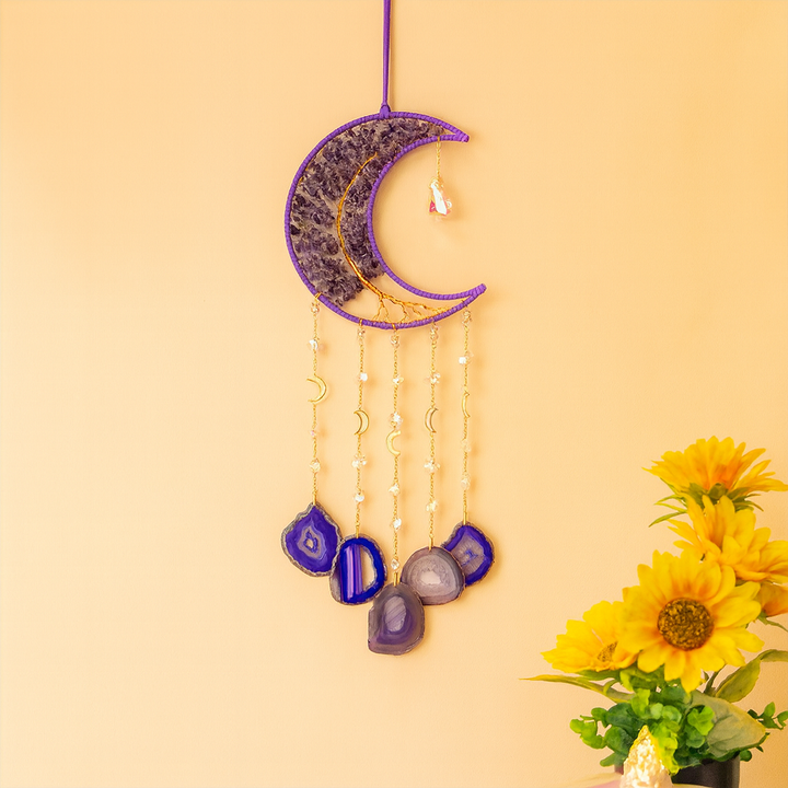 Suspension Lunaire en Améthyste