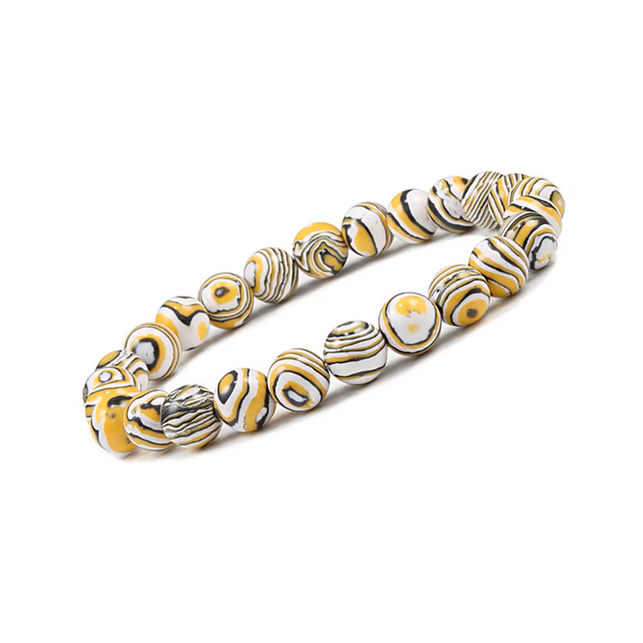 Bracelet "Absorbe les Énergies Négatives" en Malachite Jaune