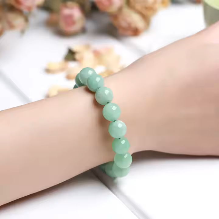 Bracelet "Prospérité et Longévité" en Jade Vert