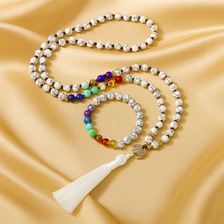 Coffret Mala et Bracelet "7 Chakras & Black Pine"