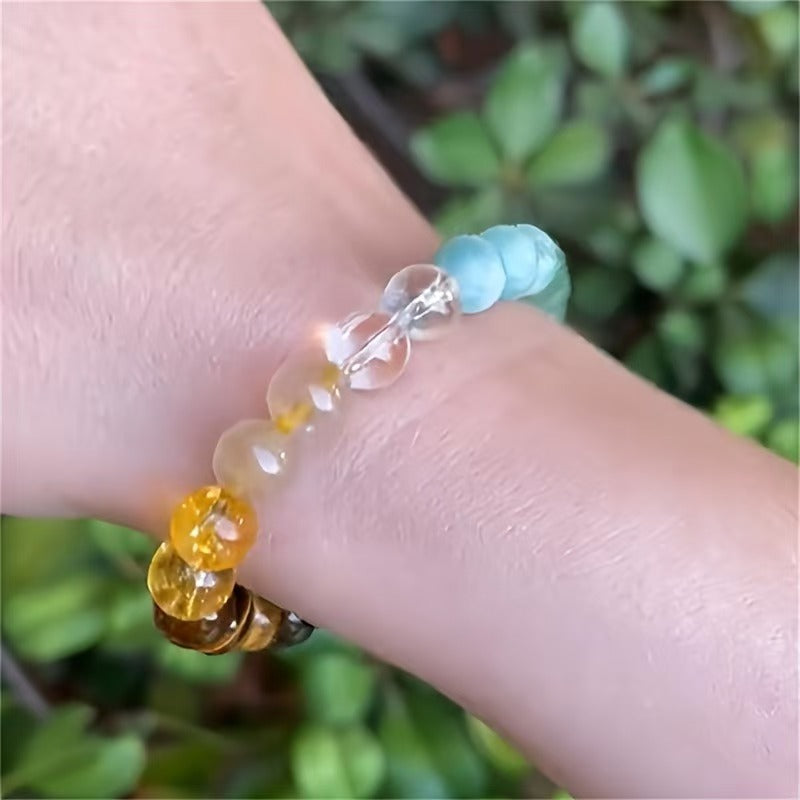 Bracelet Richesse en Aventurine, Citrine, Malachite et Oeil du tigre