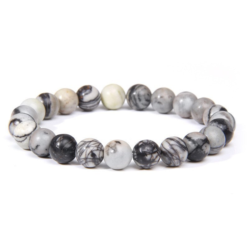 Bracelet "Stabilité et Ancrage" en Jaspe Picasso