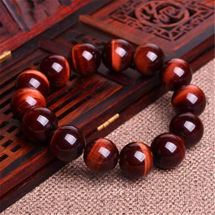 Bracelet "Puissance" en pierre d'Oeil du Tigre Rouge