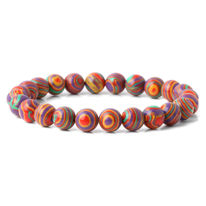 Bracelet "Accepter sa Différence" en Malachite Colorée