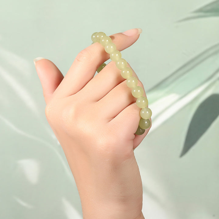 Bracelet Sagesse et Prospérité en Jade Hetian
