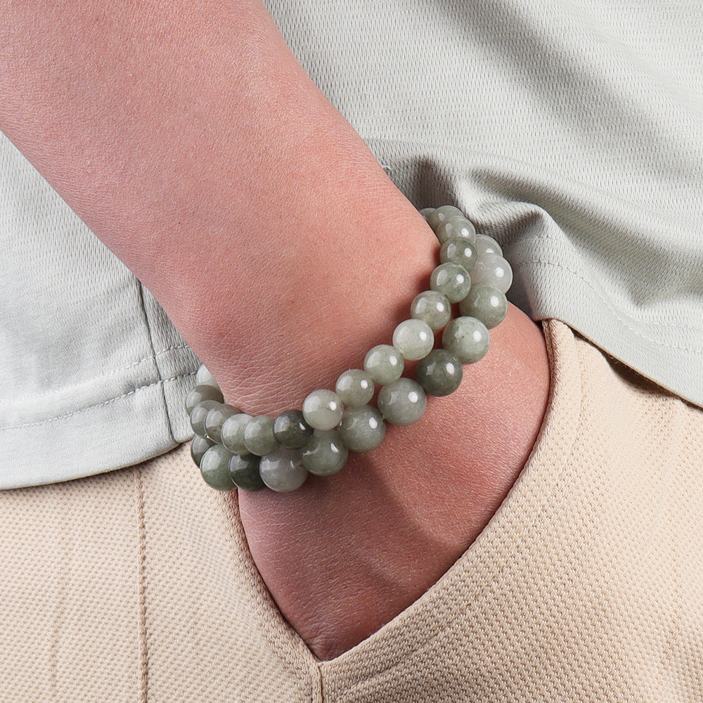 Bracelet "Prospérité et Sérénité" en Jade Burmèse Naturel