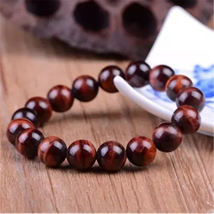 Bracelet "Puissance" en pierre d'Oeil du Tigre Rouge