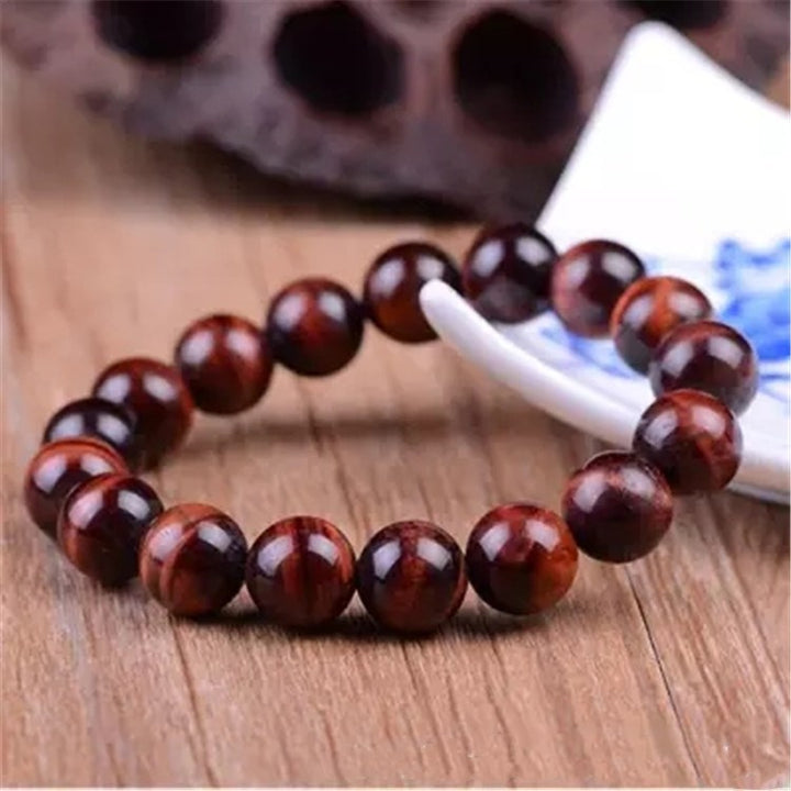 Bracelet "Puissance" en pierre d'Oeil du Tigre Rouge