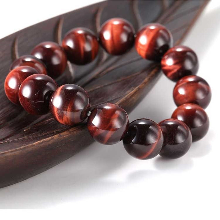 Bracelet "Puissance" en pierre d'Oeil du Tigre Rouge