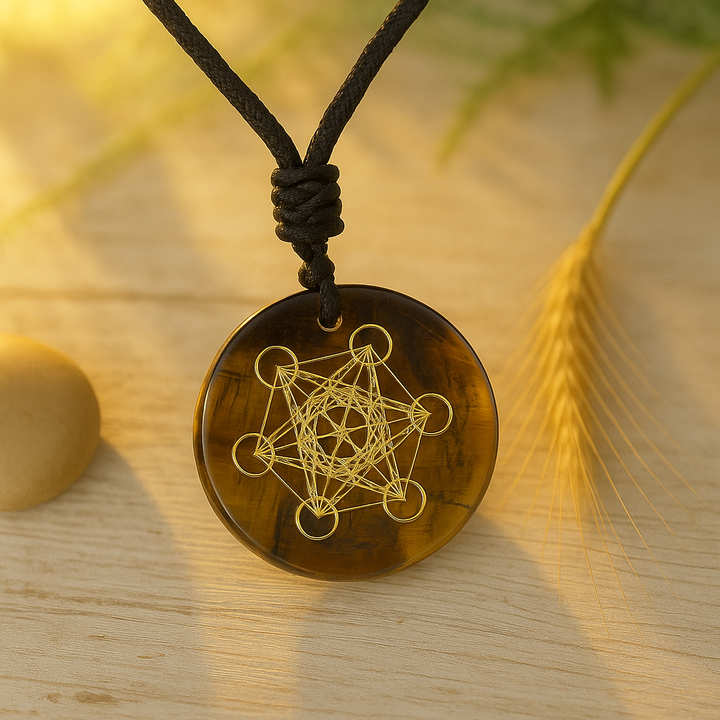 Pendentif “Cube de Métatron” en Cristal Naturel