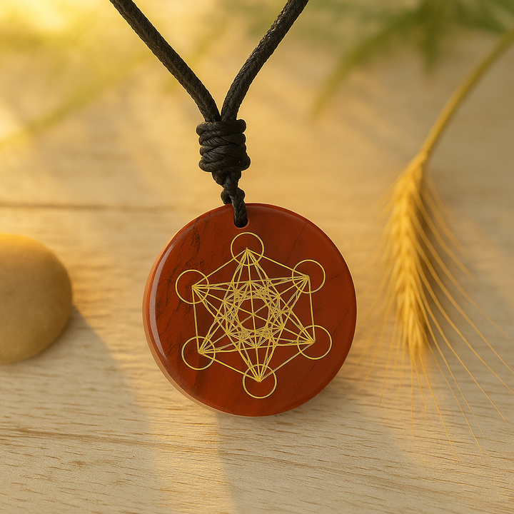 Pendentif “Cube de Métatron” en Cristal Naturel