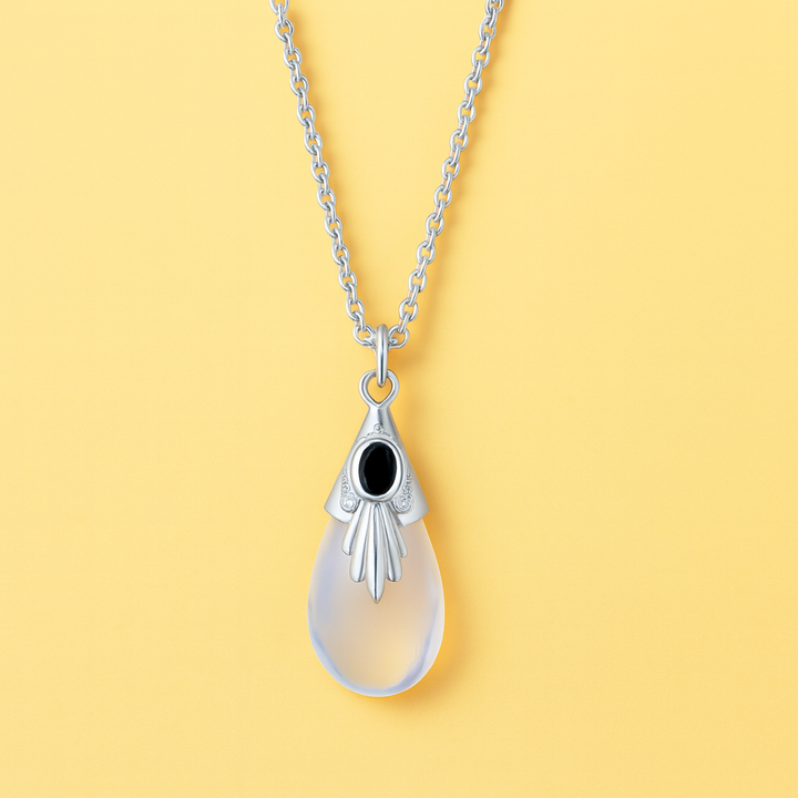 Collier Pendentif Pierre de Lune en Goutte