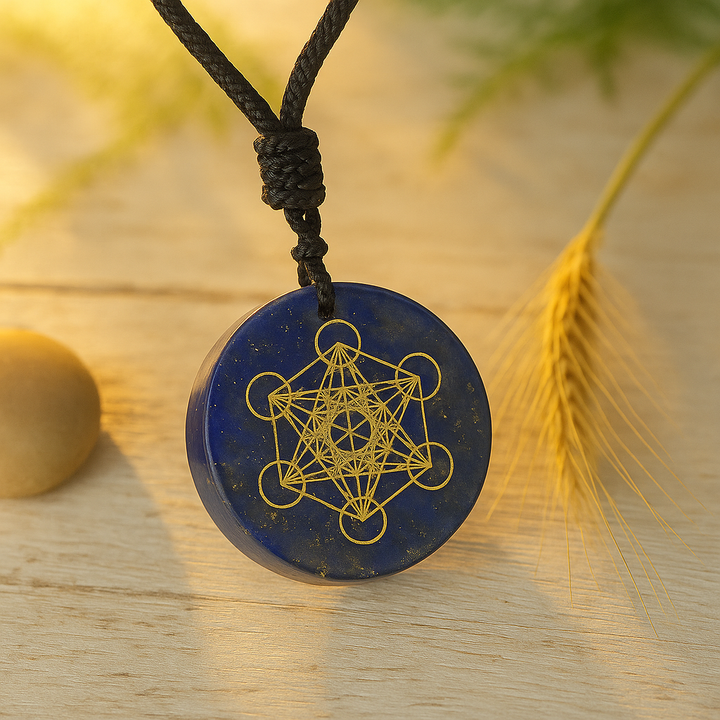 Pendentif “Cube de Métatron” en Cristal Naturel