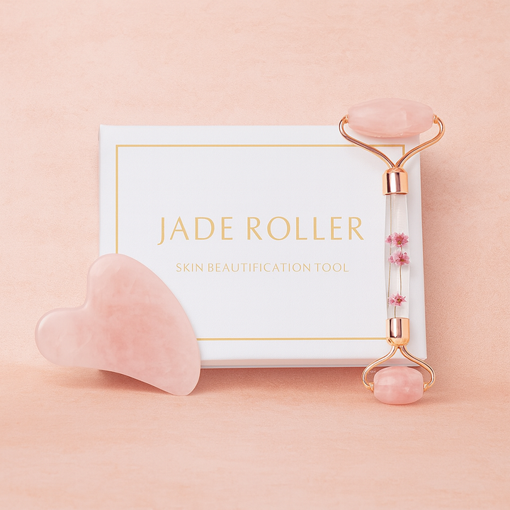 Set de Beauté fleur en Quartz Rose