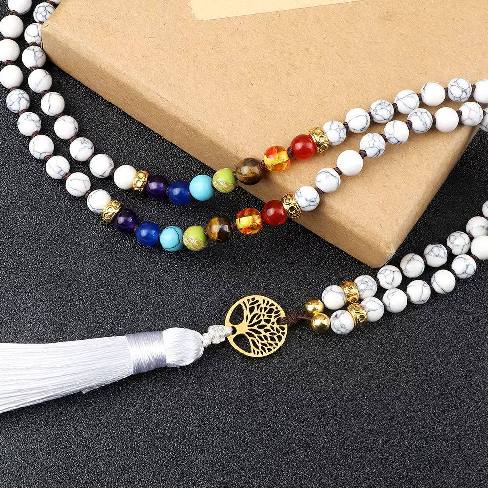 Coffret Mala et Bracelet "7 Chakras & Black Pine"