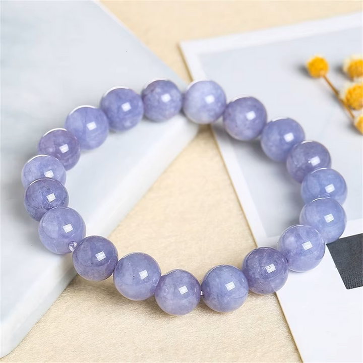 Bracelet "Vie Paisible" en Améthyste et Aigue-marine