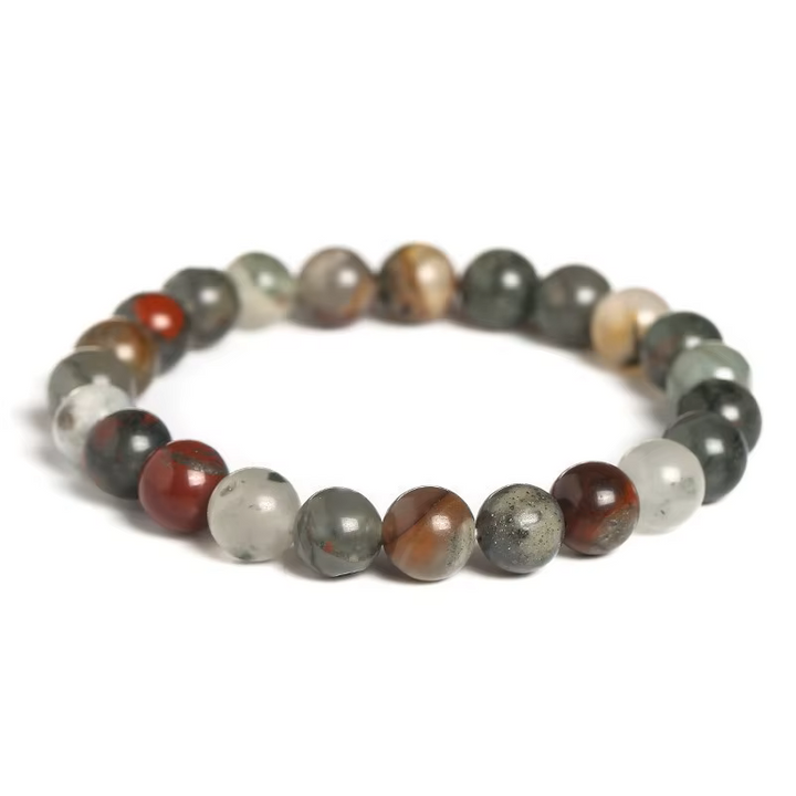 Bracelet "Ancrage Profond" en Jaspe Sanguin Africain