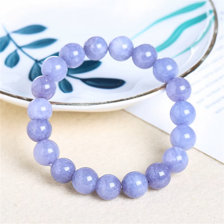 Bracelet "Vie Paisible" en Améthyste et Aigue-marine