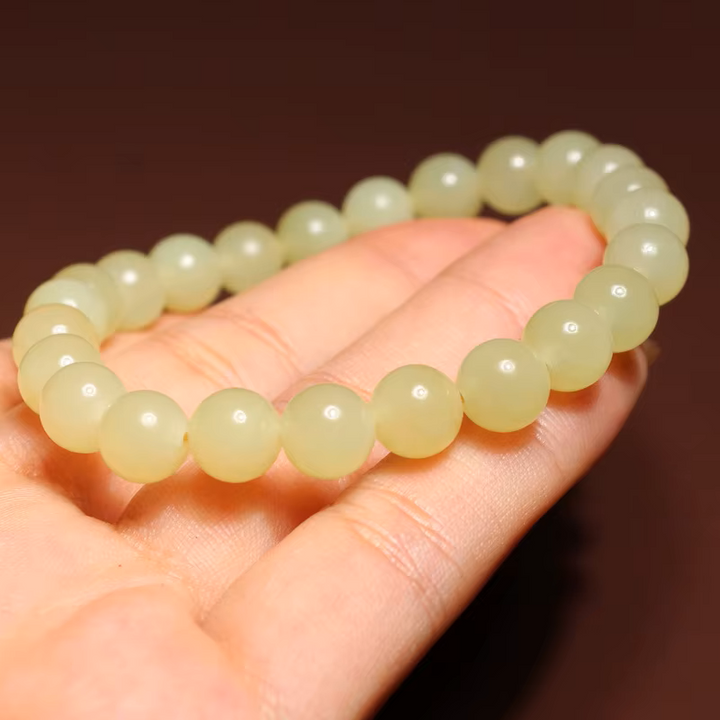 Bracelet Sagesse et Prospérité en Jade Hetian