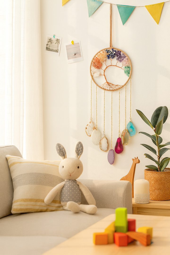 Arbre de Vie 7 Chakras & Agates Naturelles