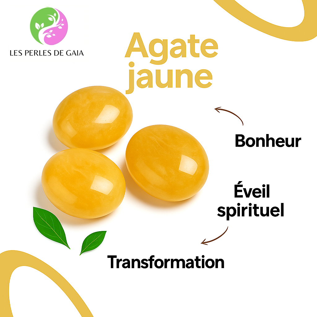 Bracelet "Joie de Vivre" en Agate Jaune