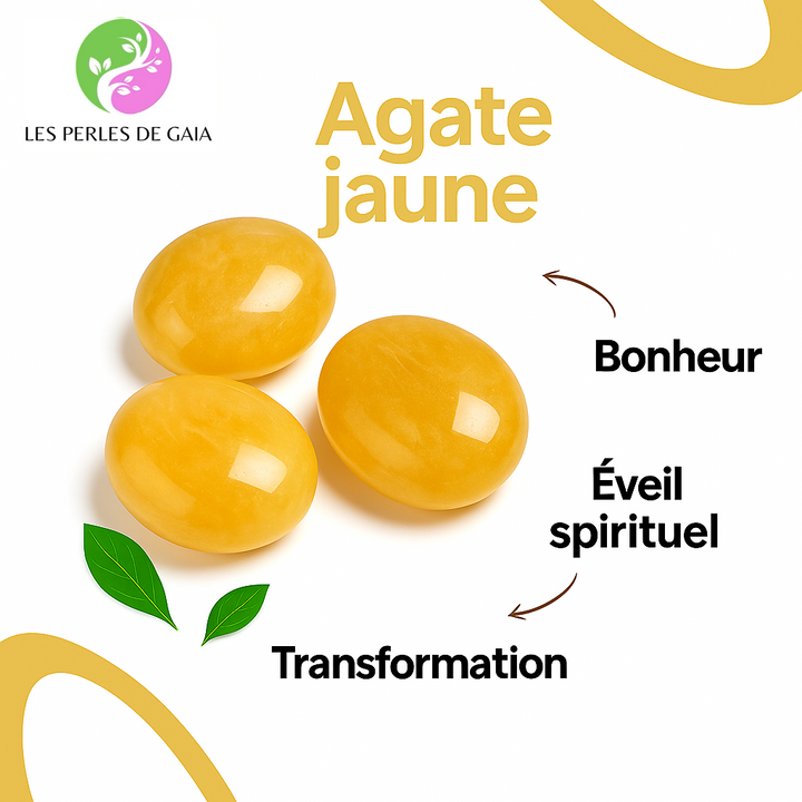 Bracelet "Joie de Vivre" en Agate Jaune