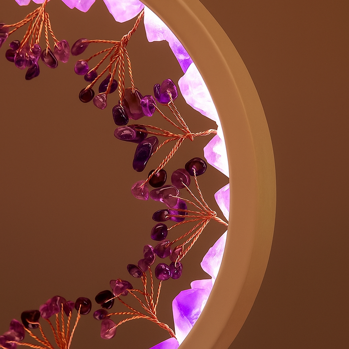 Lampe de Nuit Arbre en Cristal Naturel