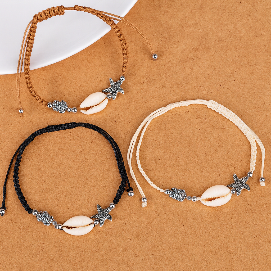 Bracelet Sauvage - Coquillage & Étoile de Mer