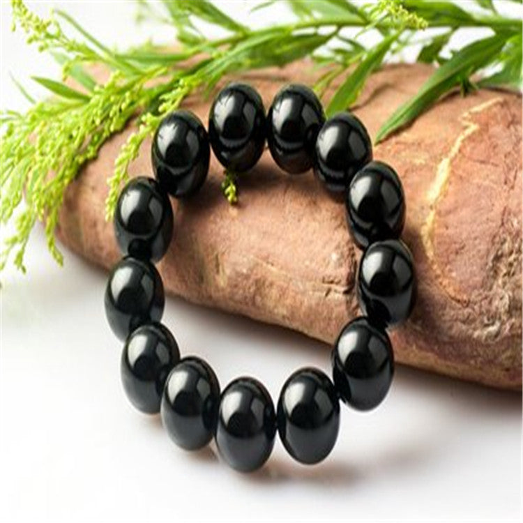 Bracelet Ancrage en Agate Noire