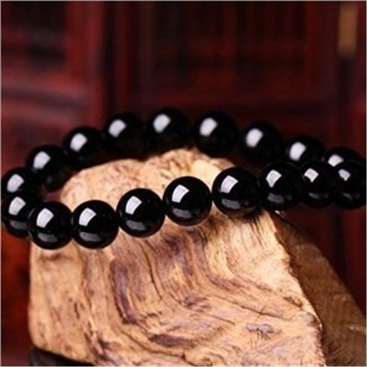 Bracelet Ancrage en Agate Noire