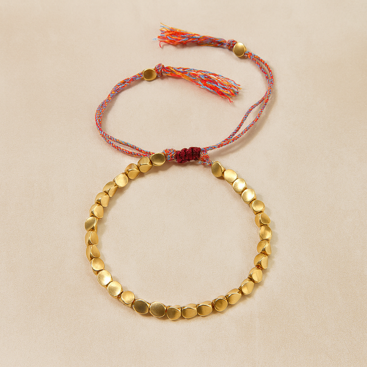 Bracelet Tibétain en Perles de Cuivre