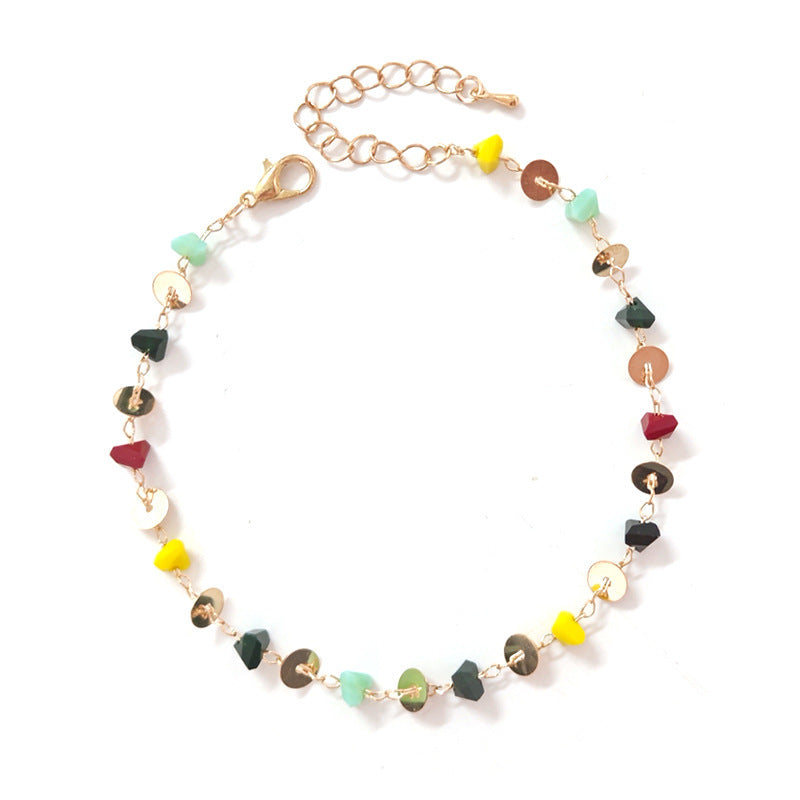 Bracelet de Cheville "Lagon d’Agate"