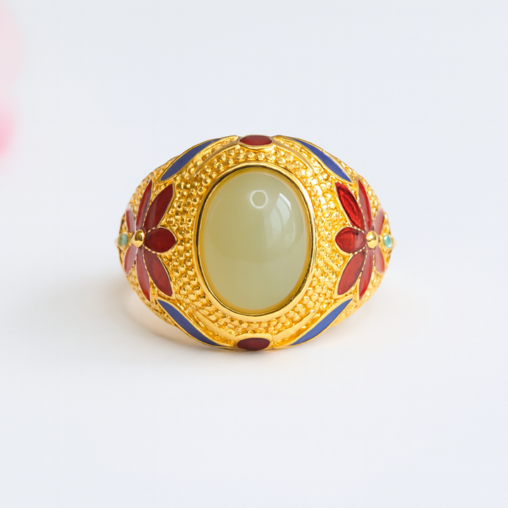 Bague Fleur Impériale en Jade de Hetian