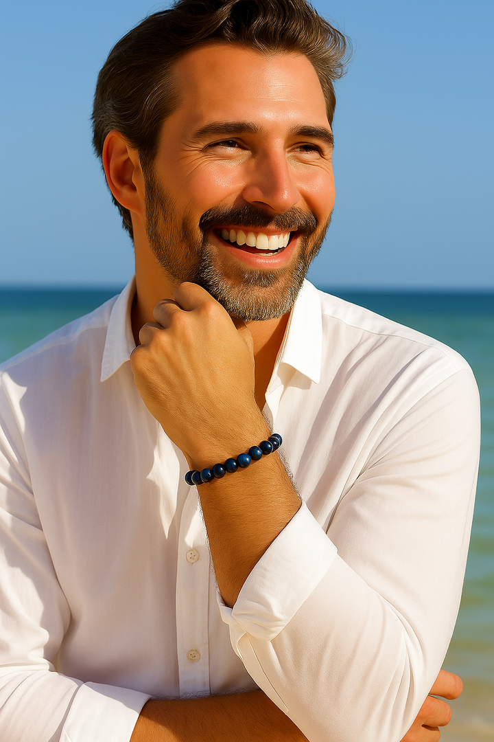 Bracelet "Gardien du Ciel" en Oeil de Faucon