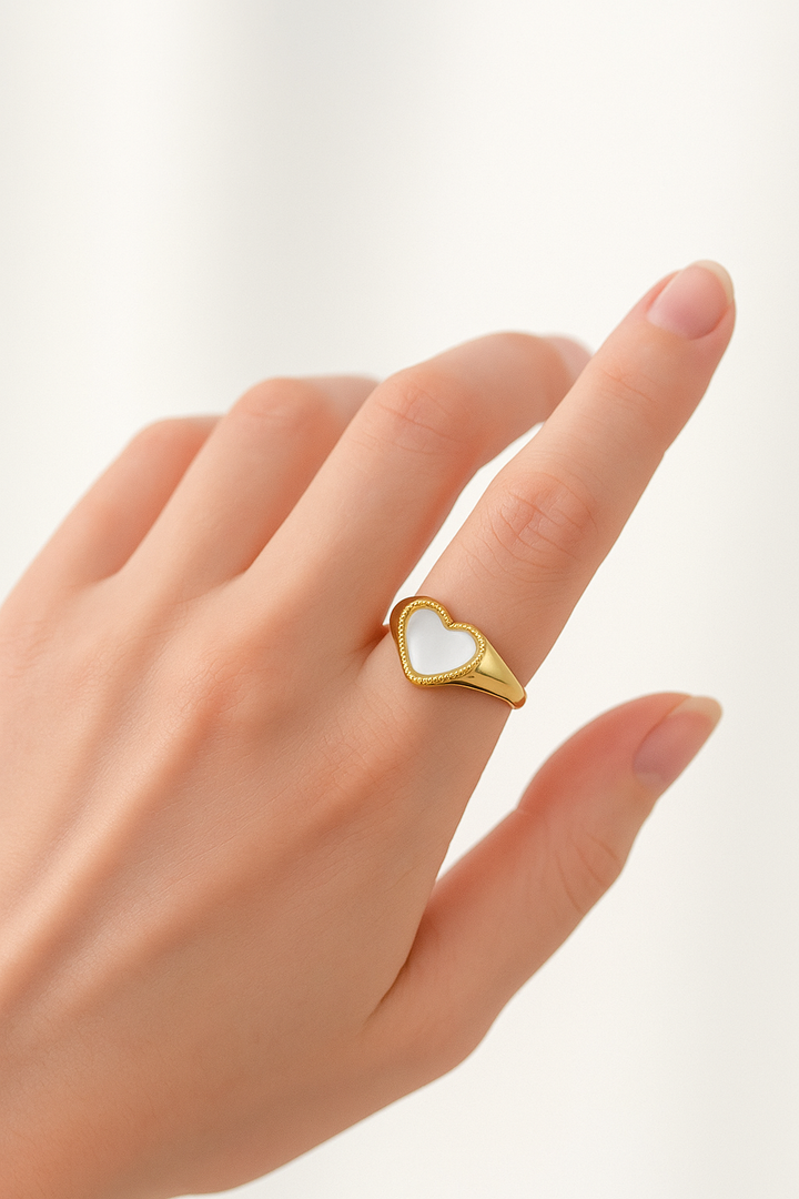 Bague Cœur en Nacre