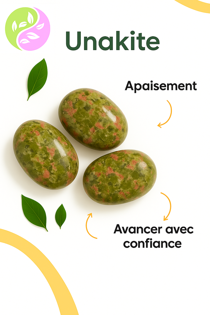 Bracelet "Apaisement émotionnelle" en Unakite