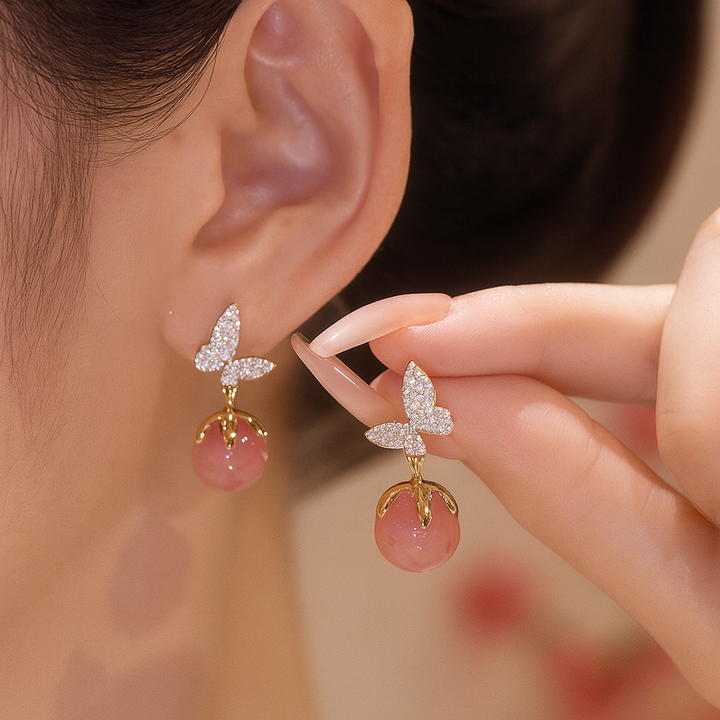Boucles d’Oreilles "Papillon d’Aurore"