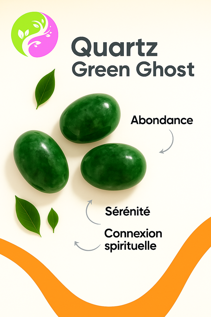 Bracelet "Sakura Énergie" en Quartz Green Ghost