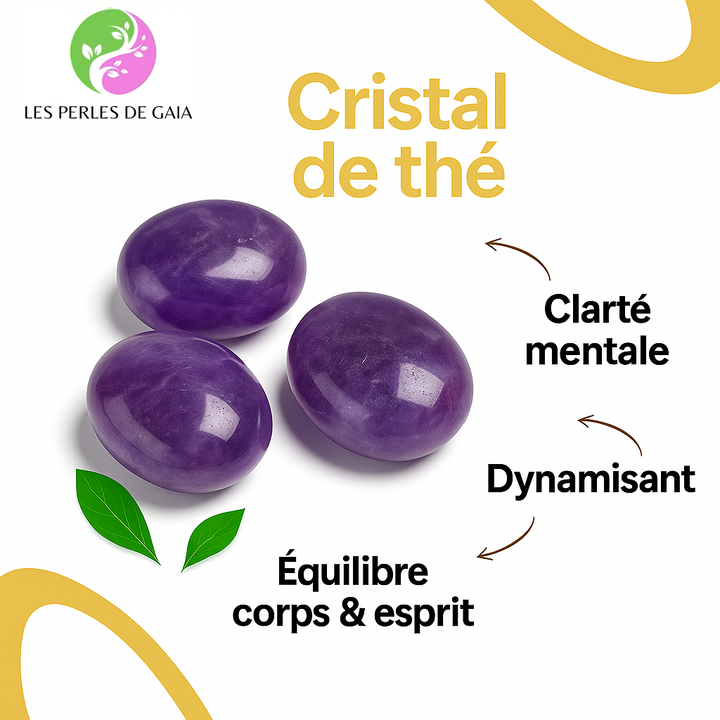Bracelet "Libération" en Améthyste, Œil de Tigre & Cristal de Thé