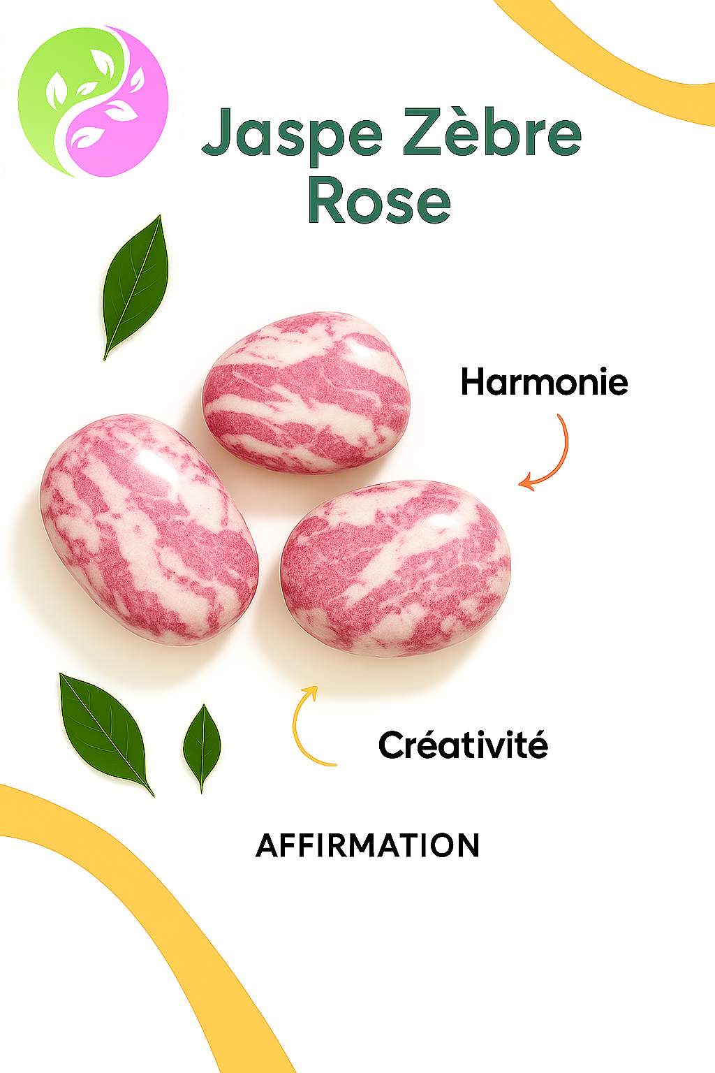 Bracelet "Beauté Éternelle" en Jaspe Zèbre Rose
