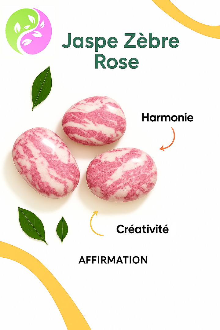Bracelet "Beauté Éternelle" en Jaspe Zèbre Rose