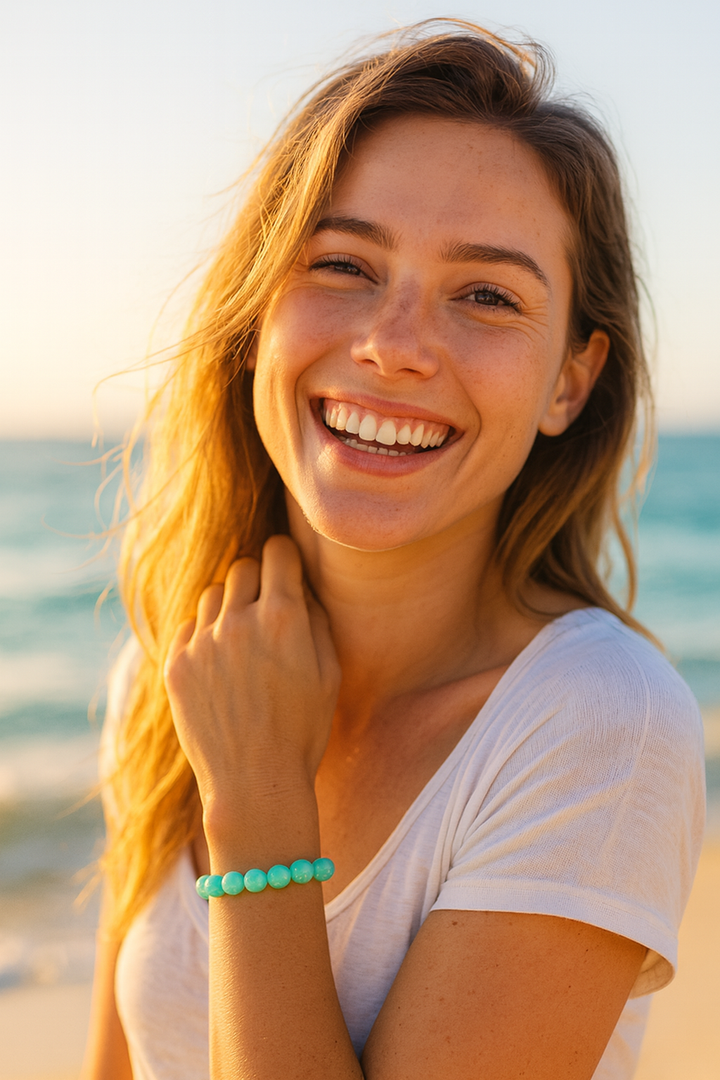 Bracelet "Prospérité et Longévité" en Jade Vert