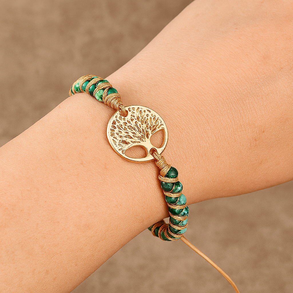 Bracelet Arbre de Vie en Pierre Espoir