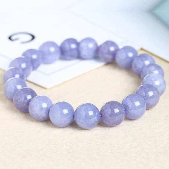 Bracelet "Vie Paisible" en Améthyste et Aigue-marine