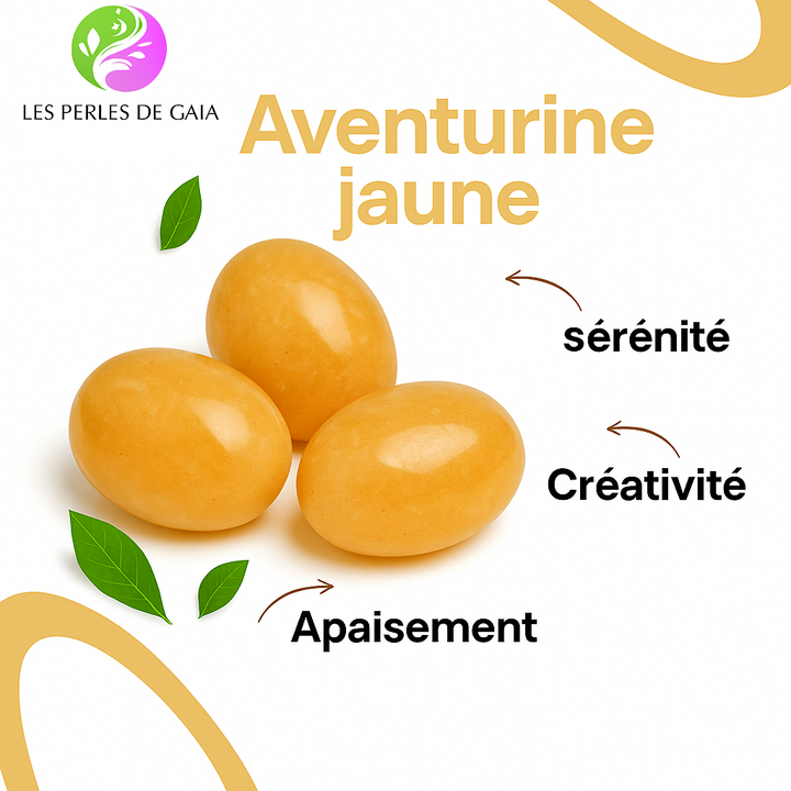 Bracelet "Confiance en soi et Apaisement" en Agate Crazy Lace et Aventurine Jaune