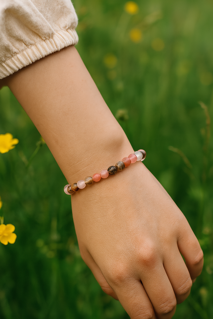 Bracelet "Équilibre Masculin et Féminin" en Agate et Pierre de Lune
